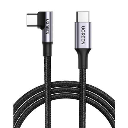 كابل شحن سريع من نوع USB-C إلى USB-C بزاوية قائمة من UGREEN بقوة 100 واط / US334