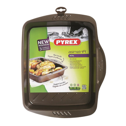 Rectangular metal Pyrex tray 30 * 24 cm