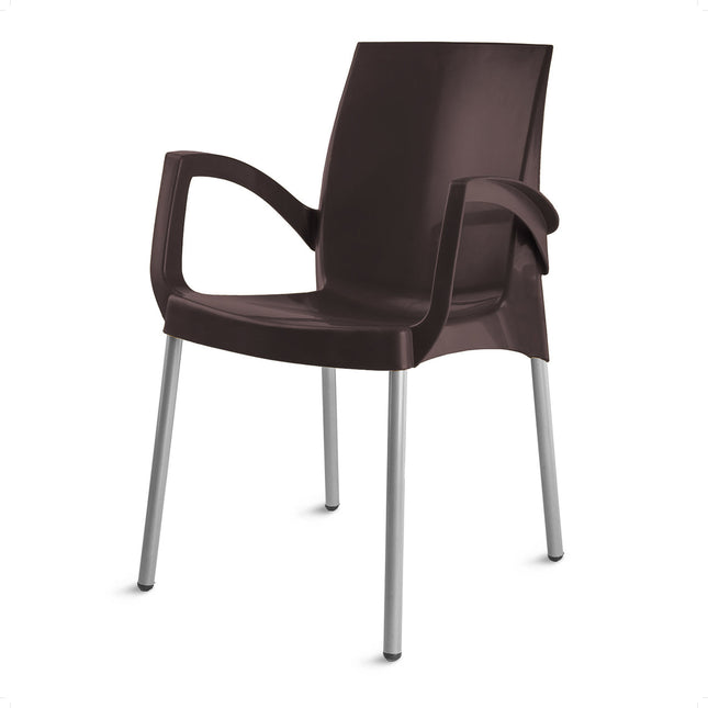 كرسي كلاسيك بلاستيكي وأرجل حديد من سامبا