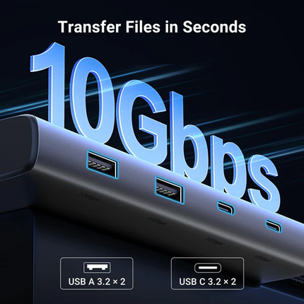 موزع منافذ لابتوب 8 في 1 مع عرض مزدوج للشاشات 4 كي | UGREEN 35588