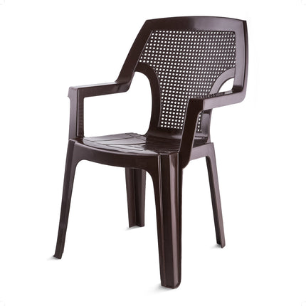 كرسي سوبر سامبا بلاستيك بذراعين - سهل التخزين والاستخدام من سامبا