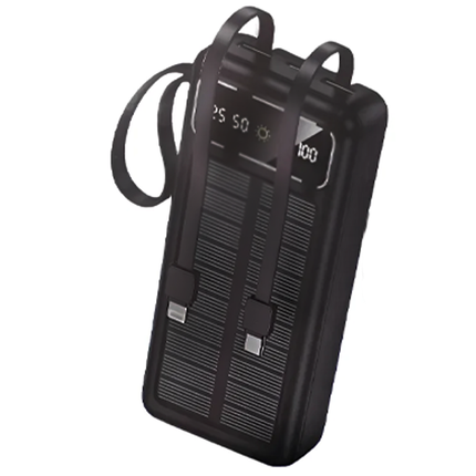 باوربانك يعمل بالطاقة الشمسية بسعة 30000 مللي أمبير مع ضوء كشاف ماركة Solar Power Bank