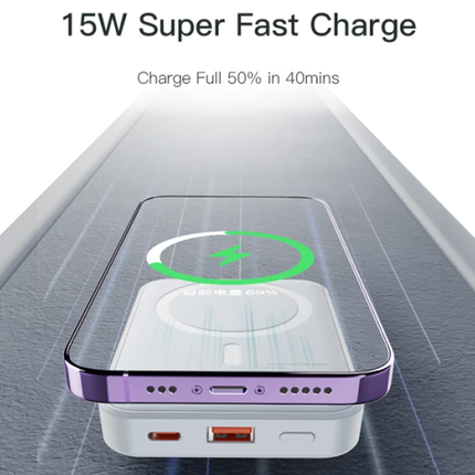 شاحن هواتف محمول ببطارية لاسلكية سعة 10000mAh أمبير وقوة 22.5 واط ماركة YESIDO