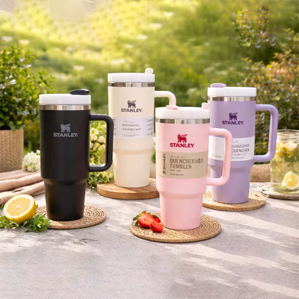 كوب محمول ستانلس 40 أونصة معزول حرارياً – بديل Quencher H2.0 يأتي مع غطاء مانع للتسرب