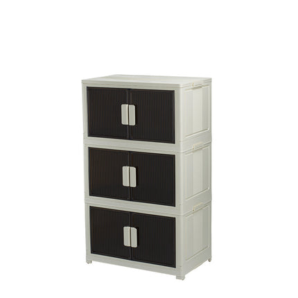 Samba Foldable and Easy to Carry Plastic Triple Crystal Closet