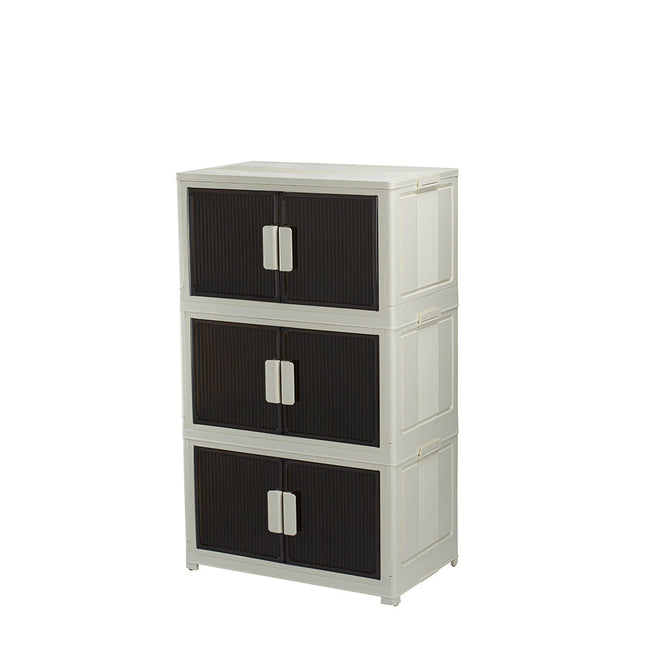 Samba Foldable and Easy to Carry Plastic Triple Crystal Closet