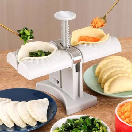 2-in-1 Samosa and Pastry Making Machine, Double Mold / Gray