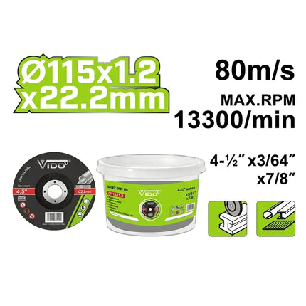 فيبر قص ستانلس 4.50" من فيدو (WD71213115012)