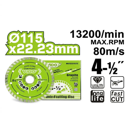 صنية قص جرانيت مسكر 4.50" من فيدو (WD71223115222)