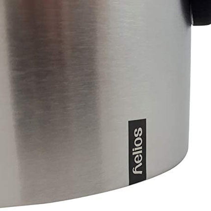 تيرموس سعة 1 لتر من Helios Enduro Push - ستيل وأسود