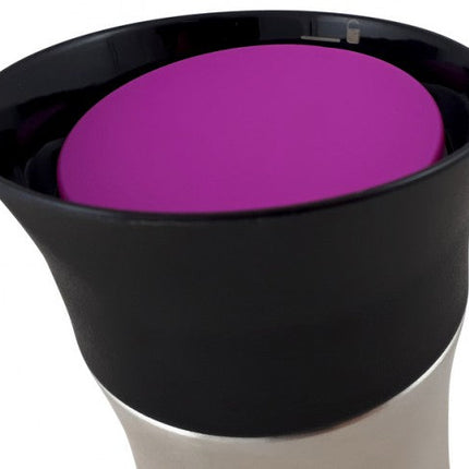 مطرة مشروبات سعة 400 مل من Helios Click N Drink - ستيل وبنفسجي