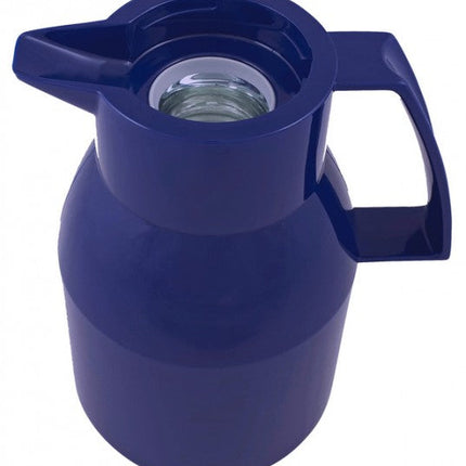 تيرموس سعة 1 لتر من Helios Top Push - أزرق داكن