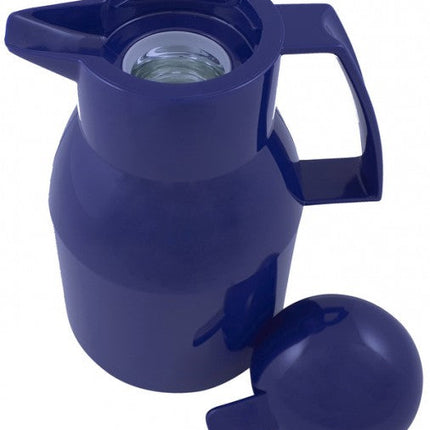 تيرموس سعة 1 لتر من Helios Top Push - أزرق داكن