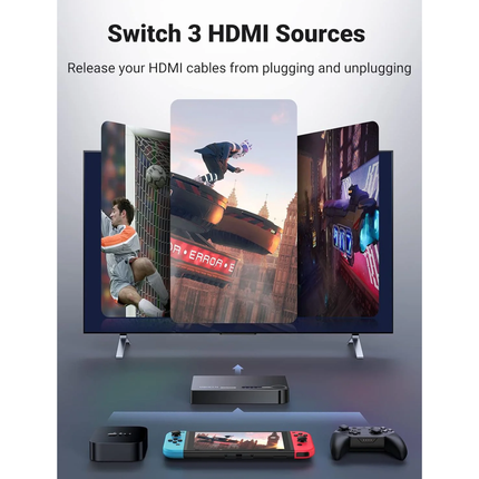 محول HDMI 4K من UGREEN، 3 منافذ HDMI / 40234