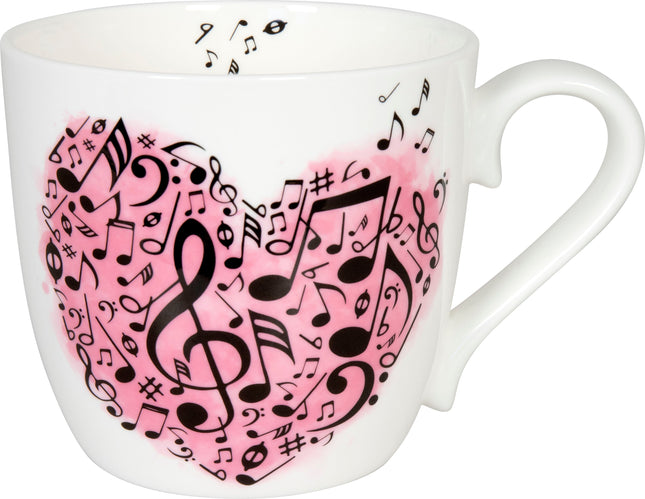 كوب قهوة 425 مل من Konitz - أبيض وزهري