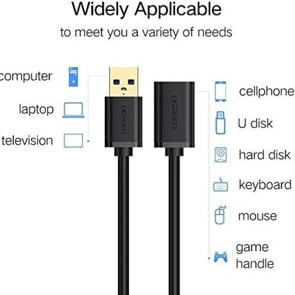 كابل تمديد محول USB-A (ذكر) - USB-A (أنثى) من Ugreen USB 3.0 5Gb/s / US129