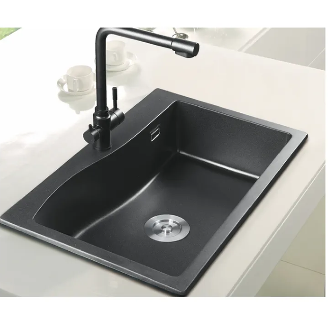 حنفية (خلاط) مطبخ قابل للسحب اسود