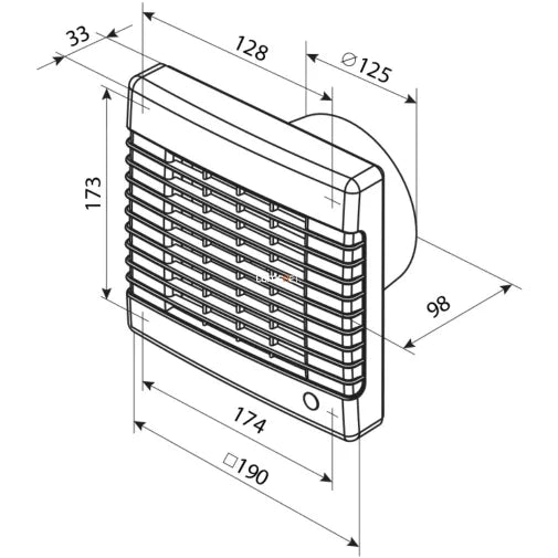 شفاط فنتس مربع 5 إنش