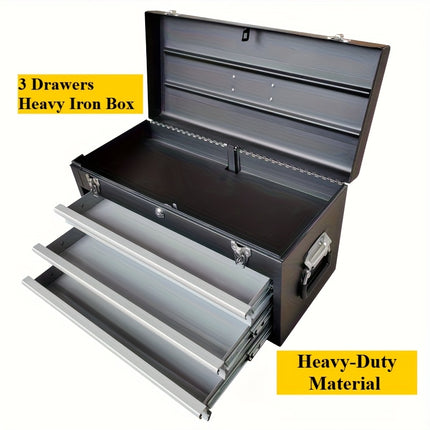 صندوق عدة يدوية – 108 قطعة مع صندوق أدراج فولاذي متعدد الطبقات