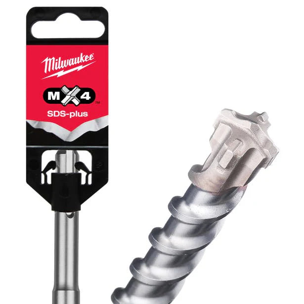 ريشة ثقب باطون Milwaukee SDS-Plus MX4 رباعي القطع 12 مم × 450 مم