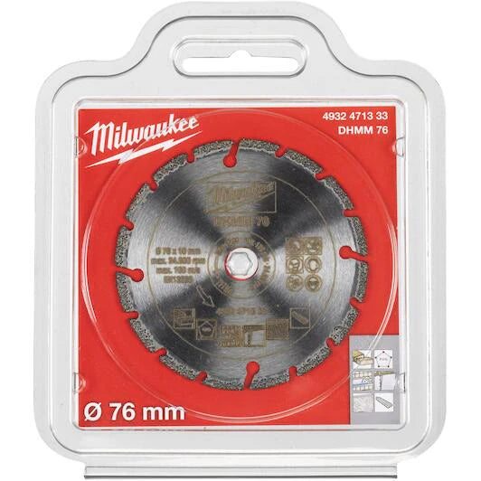 دسك قص الماسي Milwaukee مقاس 76 مم