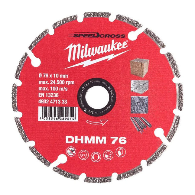 دسك قص الماسي Milwaukee مقاس 76 مم