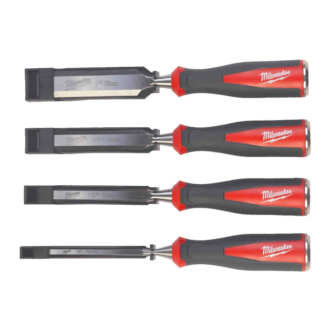 BEVELED EDGE CHISELS SET 4PC