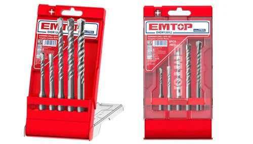 طقم ريش حفر  5 قطع SDS Plus, من EMTOP
