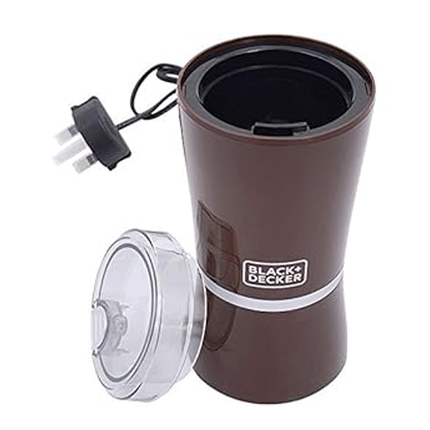 مطحنة قهوة كهربائية محمولة بقوة 150 واط وسعة 60 جرام ماركة Black & Decker