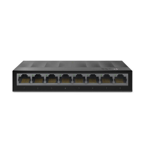 محول سطح المكتب TP-Link LS1008G | 8 منافذ بسرعة 10/100/1000 ميجابت في الثانية (أسود)