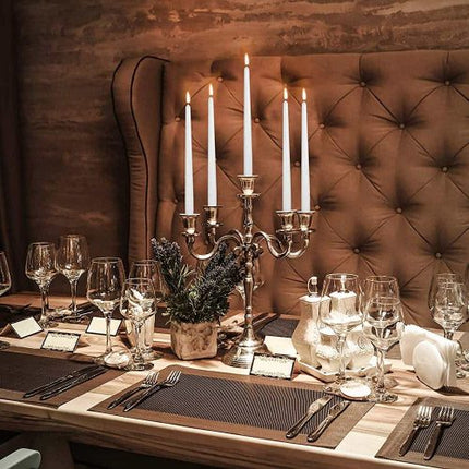 طقم 10 شموع عشاء من Price's - أبيض