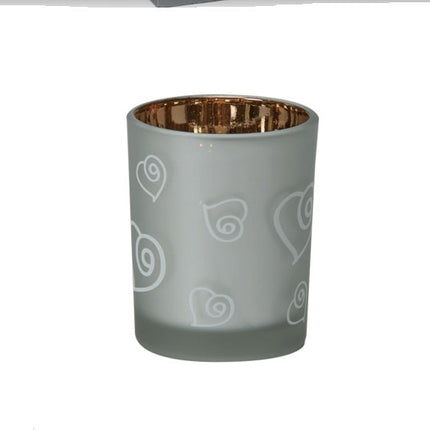 حامل شموع زجاج بتصميم قلوب من Price's