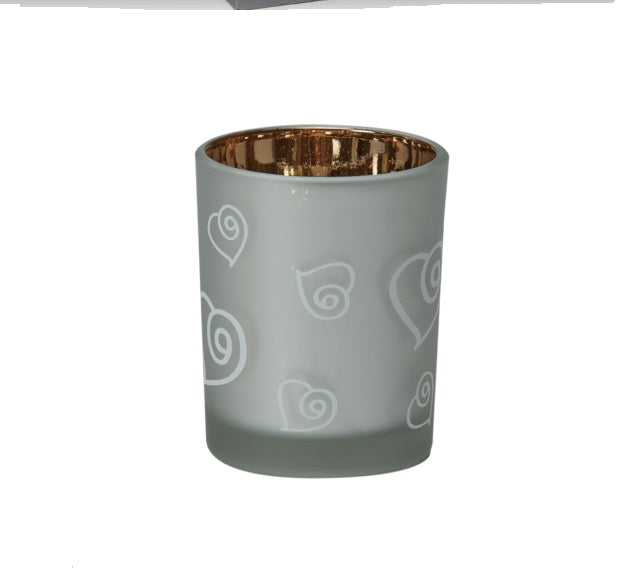 حامل شموع زجاج بتصميم قلوب من Price's