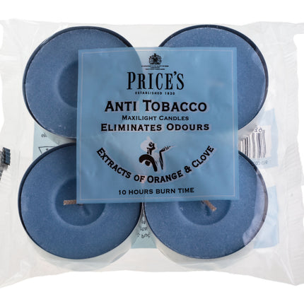 طقم من 4 شموع صغيرة معطرة مزيلة لرائحة السجائر من Price's