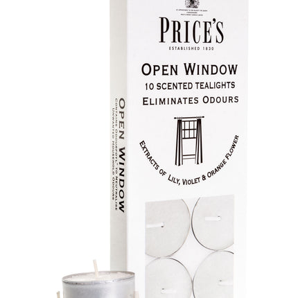 طقم من 10 شموع معطرة صغيرة برائحة النسيم العليل من Price's