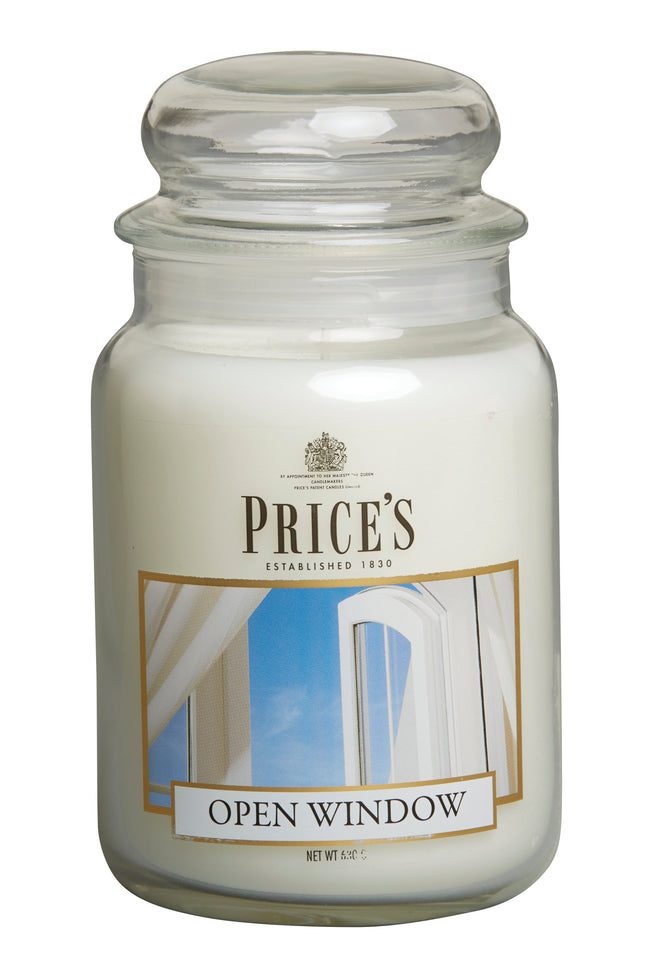 شمعة معطرة كبيرة بمرطبان وغطاء من Price's - النسيم العليل