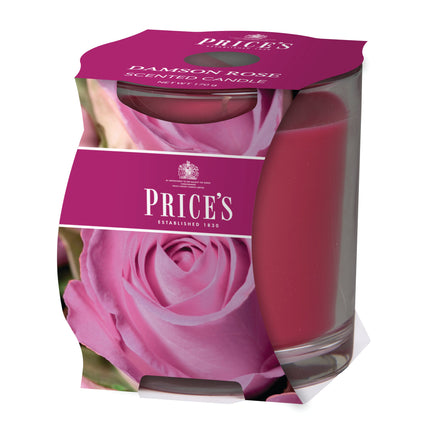 شمعة معطرة بكوب من Price's - الورد الجوري