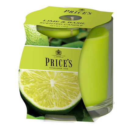 شمعة معطرة بكوب من Price's - الليمون والريحان