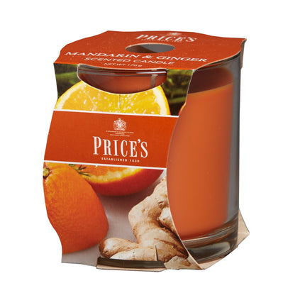شمعة معطرة بكوب من Price's - المندرين والزنجبيل