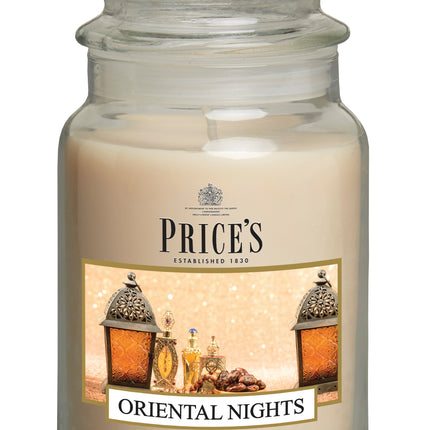 شمعة معطرة كبيرة بمرطبان وغطاء من Price's - ليالي شرقية