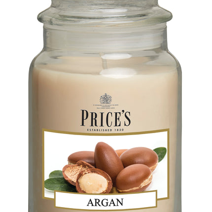 شمعة معطرة كبيرة بمرطبان وغطاء من Price's - الأرغان