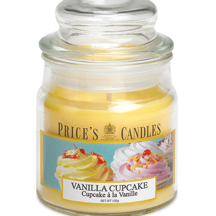 شمعة معطرة متوسطة بمرطبان وغطاء من Price's - كيك الفانيلا