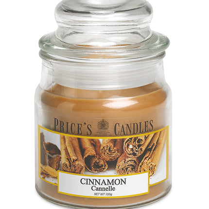 شمعة معطرة متوسطة بمرطبان وغطاء من Price's - القرفة