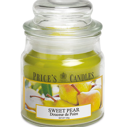 شمعة معطرة متوسطة بمرطبان وغطاء من Price's - الإجاص الحلو