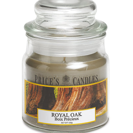 شمعة معطرة متوسطة بمرطبان وغطاء من Price's - البلوط