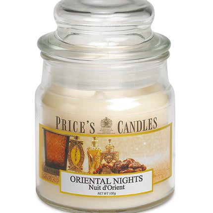 شمعة معطرة متوسطة بمرطبان وغطاء من Price's - ليالي شرقية