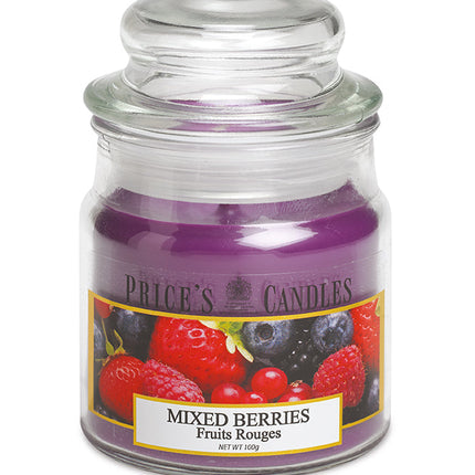 شمعة معطرة متوسطة بمرطبان وغطاء من Price's - توتيات مختلفة