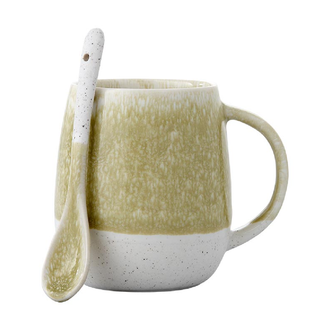 LODGE STARTER MUG & SPOON SET OLIVE