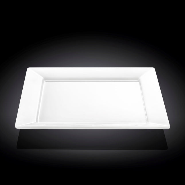 طبق عشاء مربع 25 سم من Wilmax Stella - أبيض