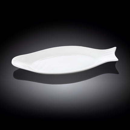 طبق بتصميم سمكة 31.5 سم من Wilmax - أبيض